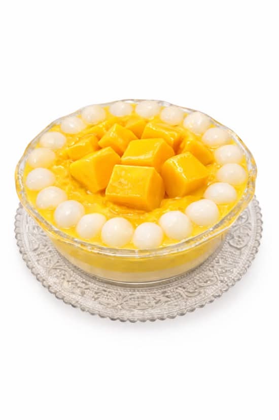 多芒小丸子 Fresh Mango with Homemade Mochi in Mango Coconut Bases